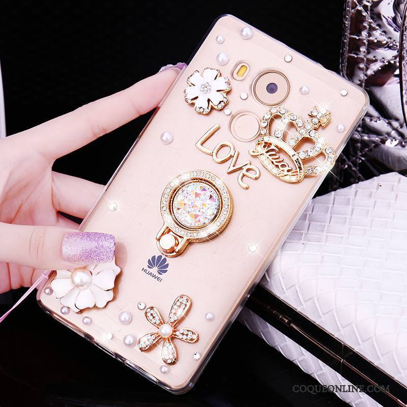 Huawei Mate 8 Fluide Doux Étui Incassable Tendance Silicone Strass Coque De Téléphone