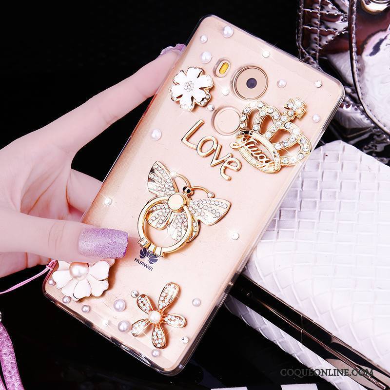 Huawei Mate 8 Fluide Doux Étui Incassable Tendance Silicone Strass Coque De Téléphone