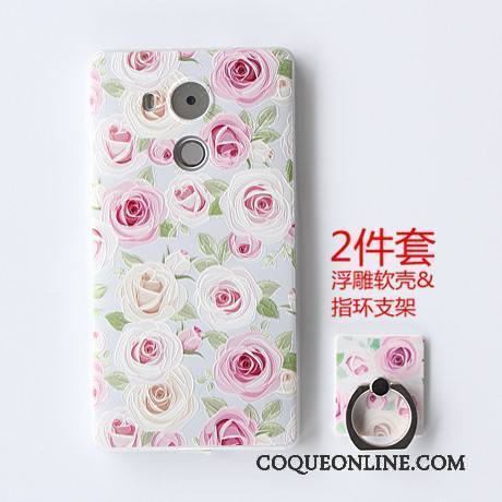 Huawei Mate 8 Gaufrage Rose Coque De Téléphone Protection Peinture Fluide Doux Tout Compris