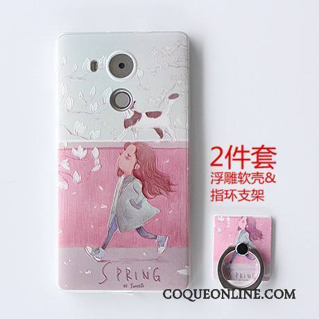 Huawei Mate 8 Gaufrage Rose Coque De Téléphone Protection Peinture Fluide Doux Tout Compris