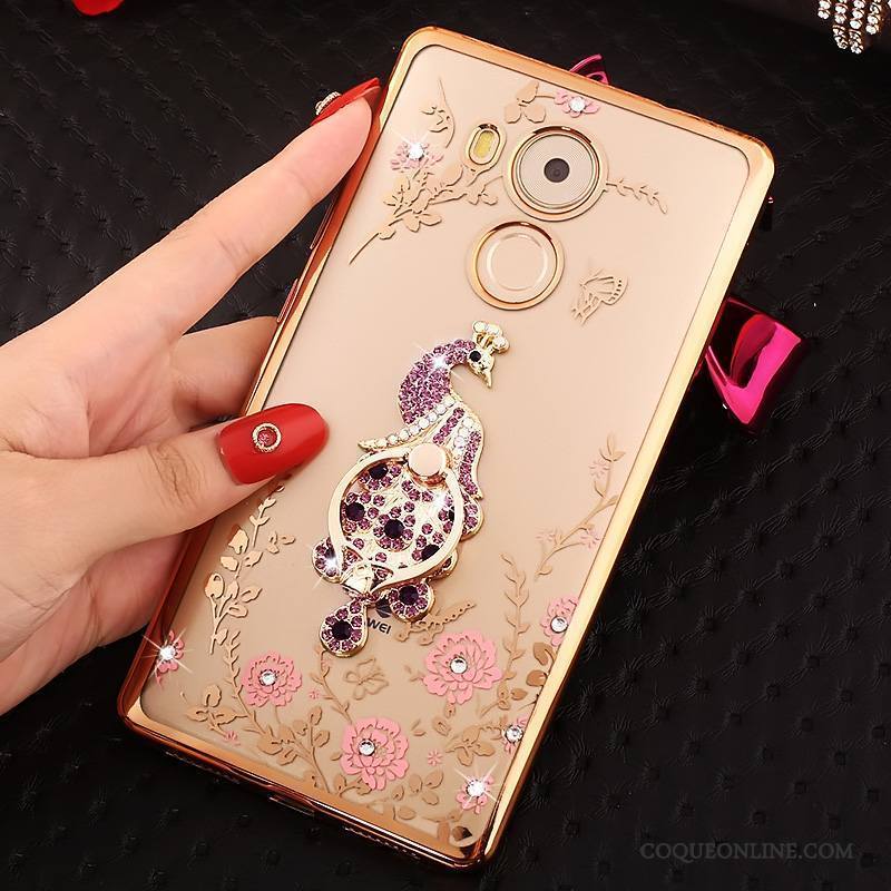 Huawei Mate 8 Protection Rose Étui Strass Incruster Strass Coque De Téléphone