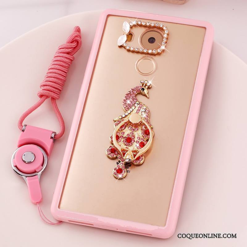 Huawei Mate 8 Étui Dessin Animé Coque De Téléphone Rose Téléphone Portable Strass Protection