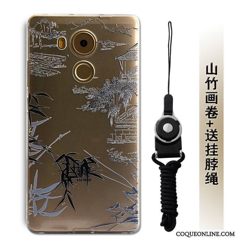 Huawei Mate 8 Étui Fluide Doux Protection Silicone Gaufrage Coque De Téléphone