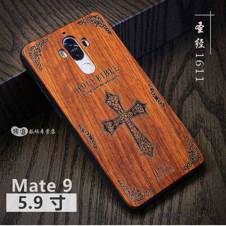 Huawei Mate 9 Bois Massif Protection Coque De Téléphone Luxe Personnalisé Personnalité Style Chinois