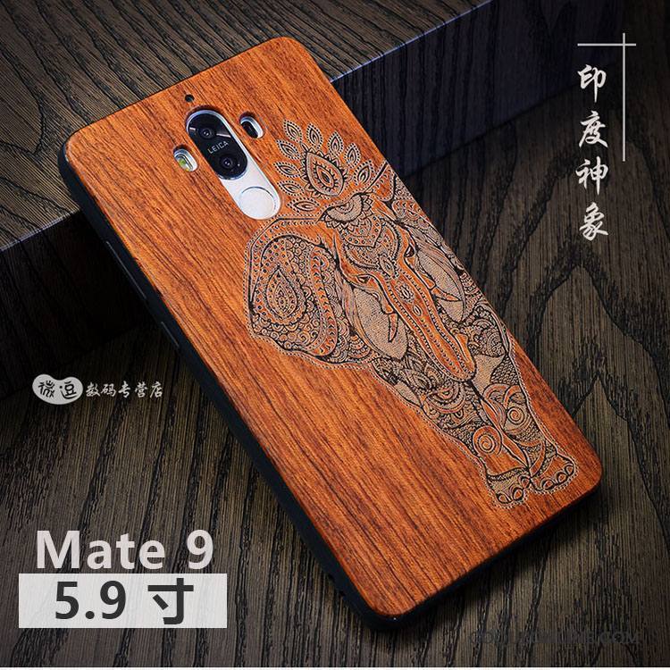 Huawei Mate 9 Bois Massif Protection Coque De Téléphone Luxe Personnalisé Personnalité Style Chinois