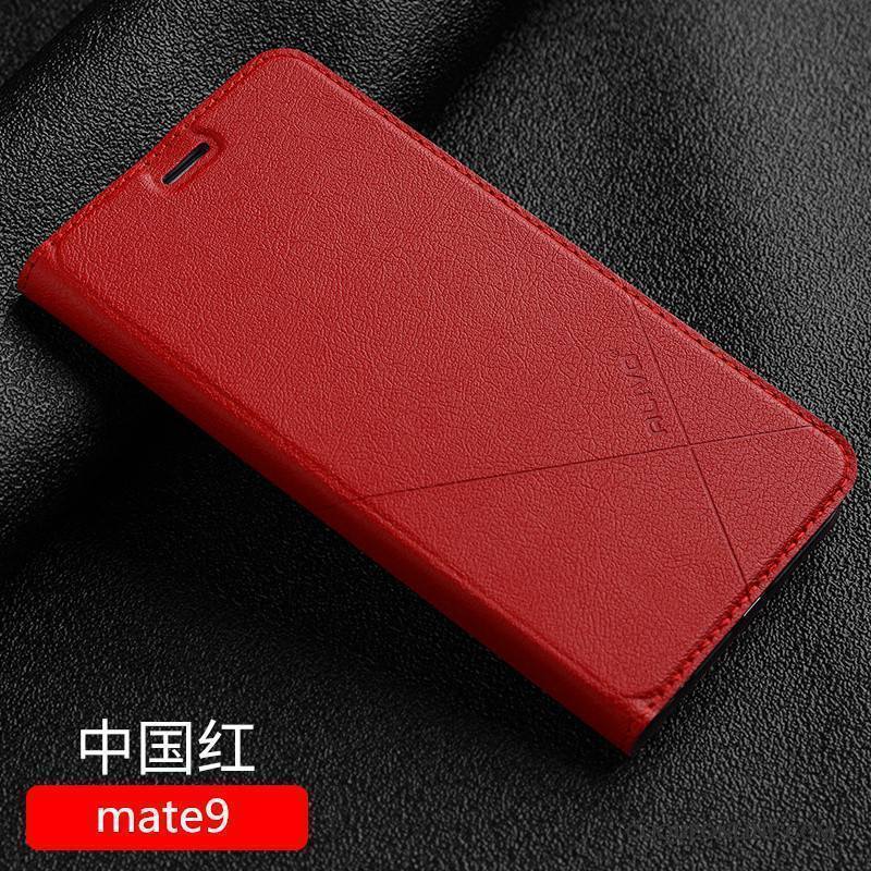 Huawei Mate 9 Coque De Téléphone Incassable Protection Clamshell Or Rose Étui En Cuir Tout Compris