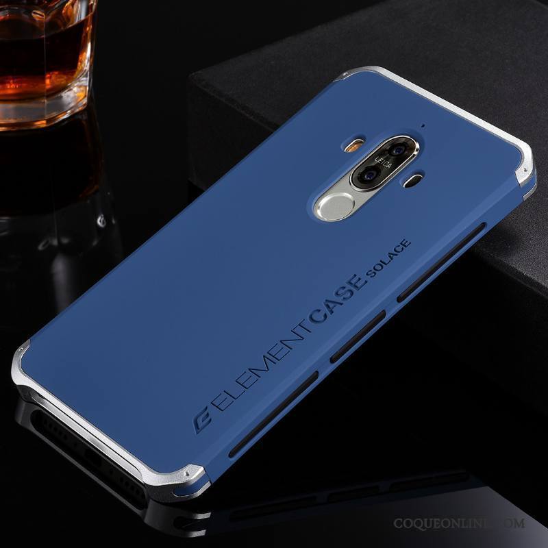 Huawei Mate 9 Coque Métal Silicone Étui Incassable Tout Compris Argent Protection