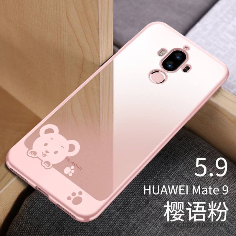 Huawei Mate 9 Coque Rouge Transparent Étui Tendance Silicone Fluide Doux Très Mince
