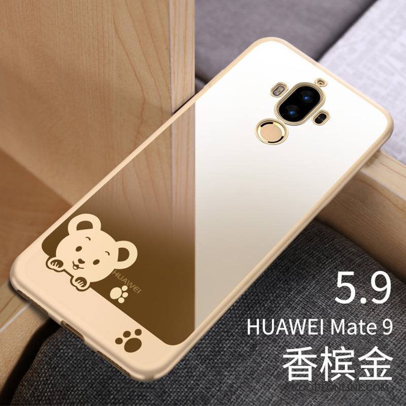 Huawei Mate 9 Coque Rouge Transparent Étui Tendance Silicone Fluide Doux Très Mince