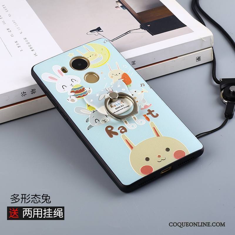 Huawei Mate 9 Coque Silicone Charmant Frais Petit Dessin Animé Tout Compris Bleu Clair