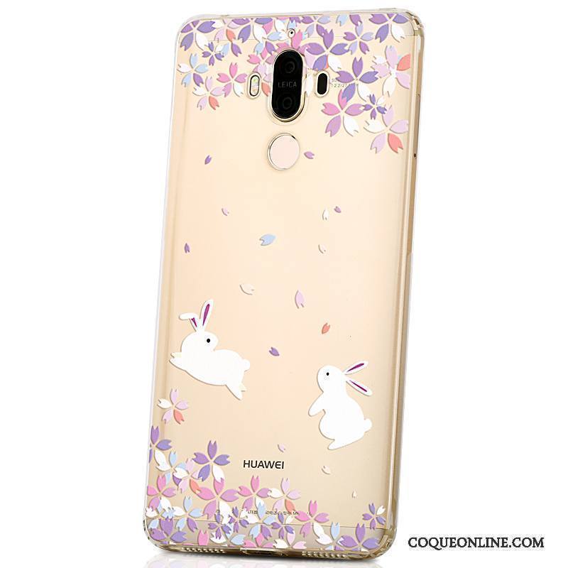 Huawei Mate 9 Coque Tout Compris Créatif Tendance Silicone Or Étui Personnalité