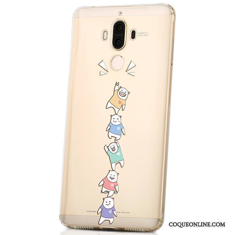 Huawei Mate 9 Coque Tout Compris Créatif Tendance Silicone Or Étui Personnalité