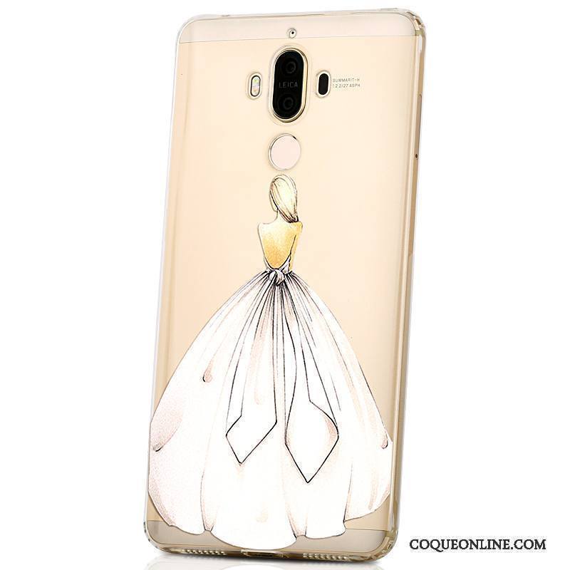 Huawei Mate 9 Coque Tout Compris Créatif Tendance Silicone Or Étui Personnalité