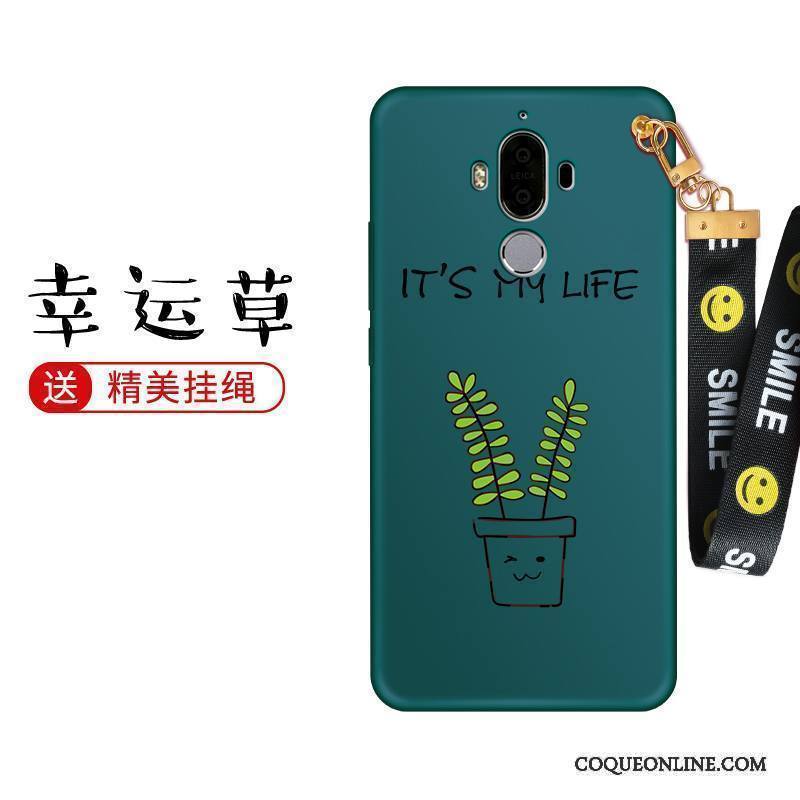 Huawei Mate 9 Coque Étui Ornements Suspendus Dessin Animé Créatif Téléphone Portable Silicone Rouge