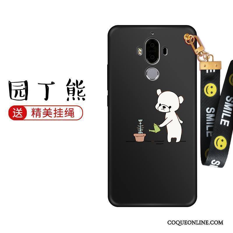 Huawei Mate 9 Coque Étui Ornements Suspendus Dessin Animé Créatif Téléphone Portable Silicone Rouge