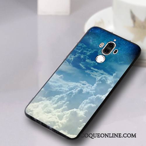 Huawei Mate 9 Coque Étui Protection Bleu Tendance Fluide Doux Incassable Personnalité