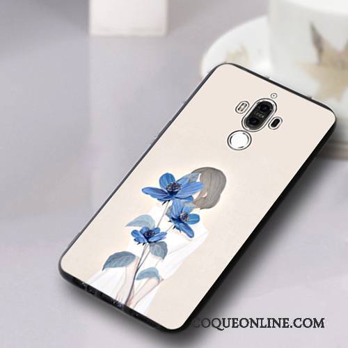 Huawei Mate 9 Coque Étui Protection Bleu Tendance Fluide Doux Incassable Personnalité