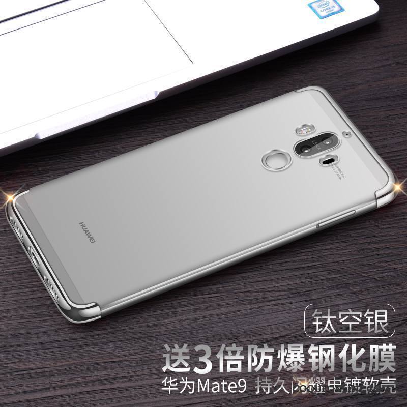 Huawei Mate 9 Incassable Protection Étui Bleu Fluide Doux Transparent Coque De Téléphone