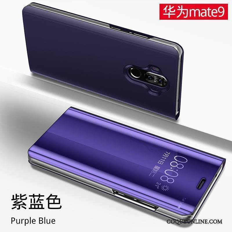 Huawei Mate 9 Incassable Tout Compris Étui Miroir Coque De Téléphone Housse Or