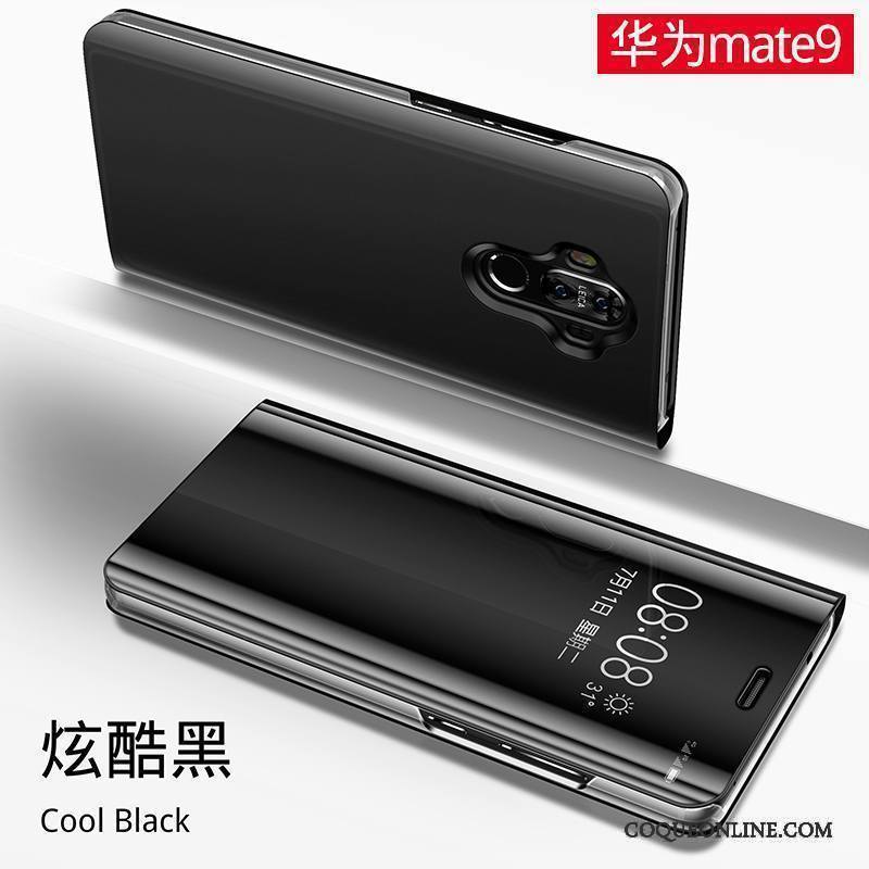 Huawei Mate 9 Incassable Tout Compris Étui Miroir Coque De Téléphone Housse Or