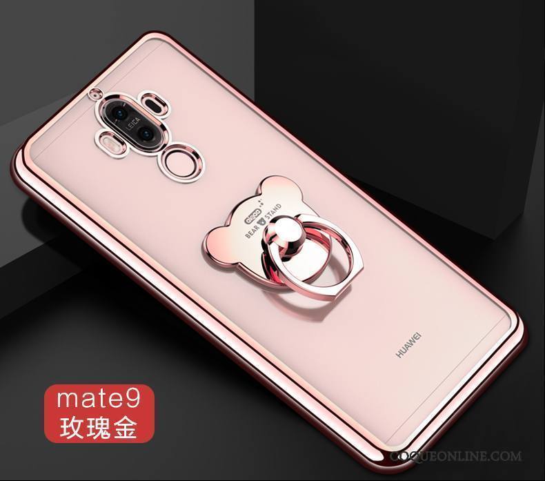 Huawei Mate 9 Incassable Étui Tendance Or Anneau Silicone Coque De Téléphone