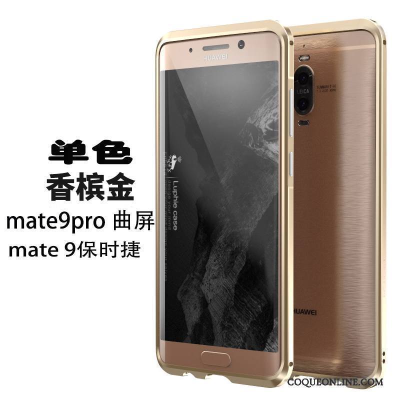 Huawei Mate 9 Pro Argent Coque De Téléphone Étui Métal Protection Border