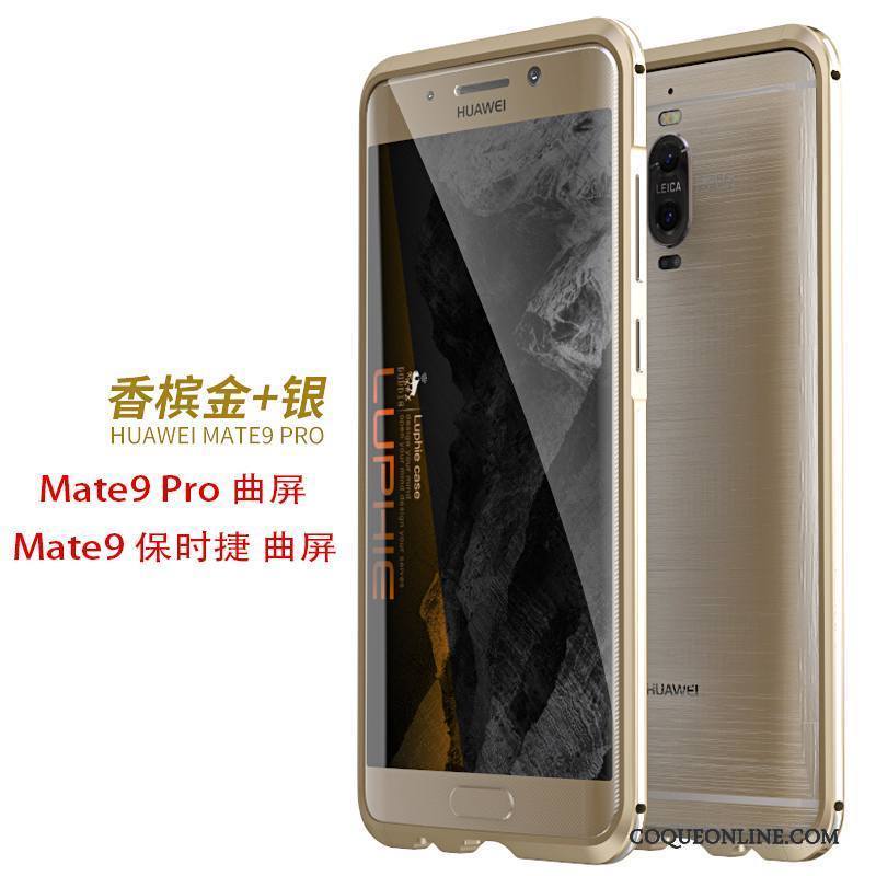 Huawei Mate 9 Pro Argent Coque De Téléphone Étui Métal Protection Border