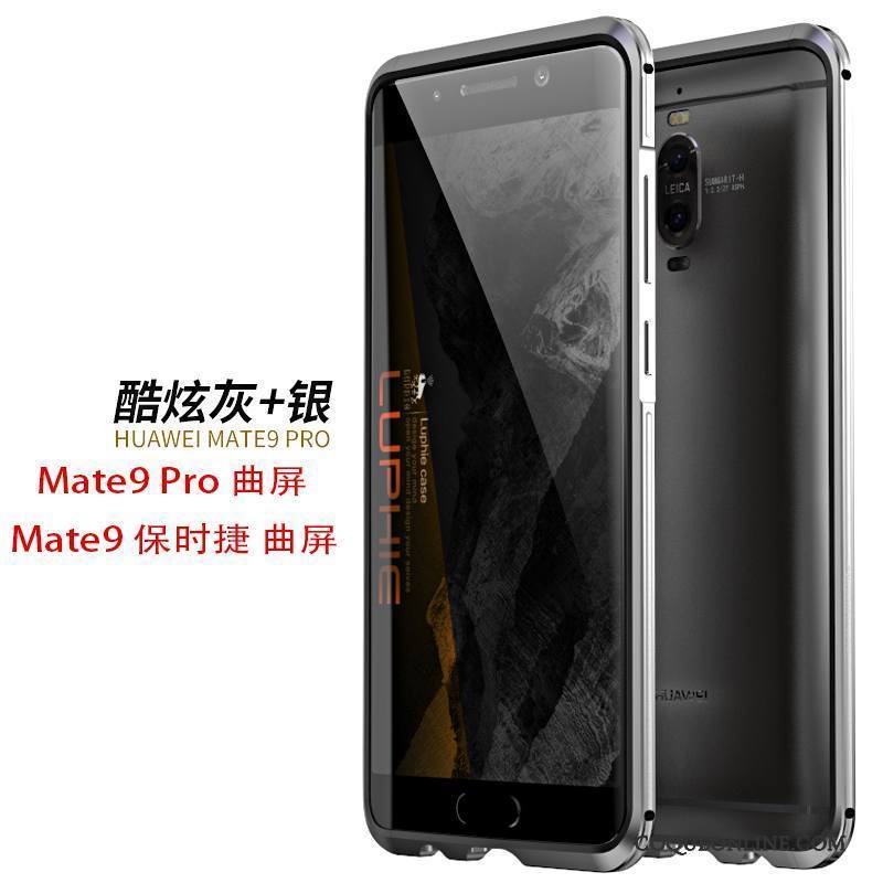 Huawei Mate 9 Pro Argent Coque De Téléphone Étui Métal Protection Border