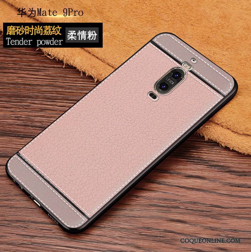 Huawei Mate 9 Pro Bleu Coque De Téléphone Silicone Fluide Doux Étui En Cuir