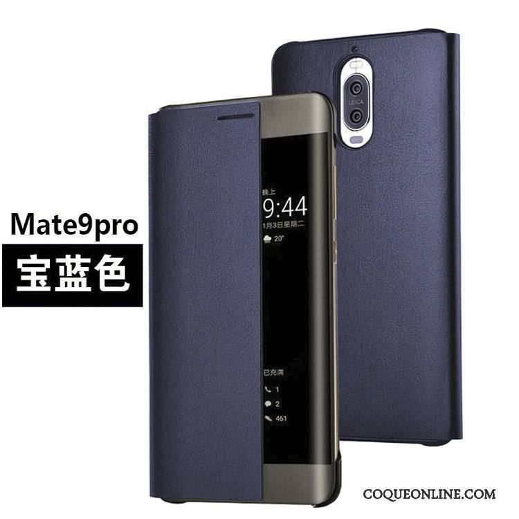 Huawei Mate 9 Pro Clamshell Étui En Cuir Coque De Téléphone Or
