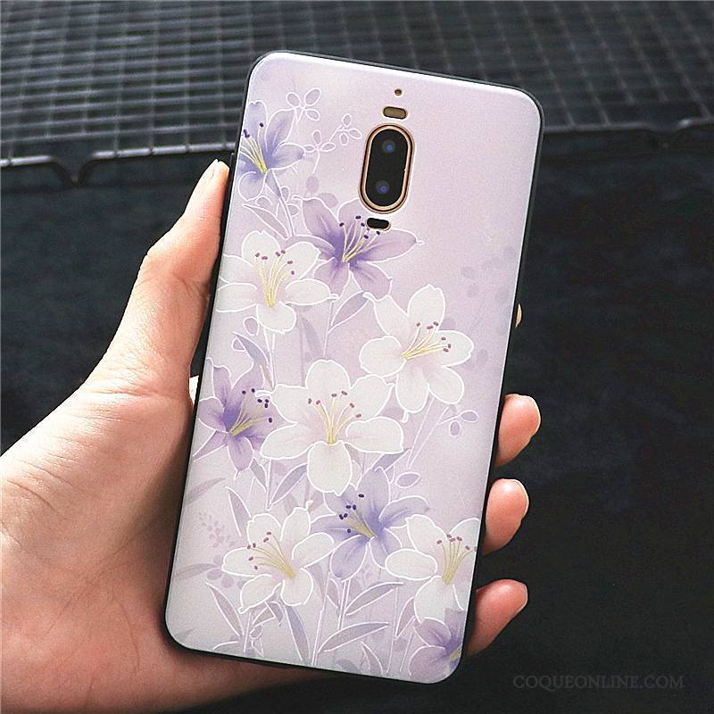 Huawei Mate 9 Pro Coque Créatif Tout Compris Silicone Incassable Étui Très Mince Rose