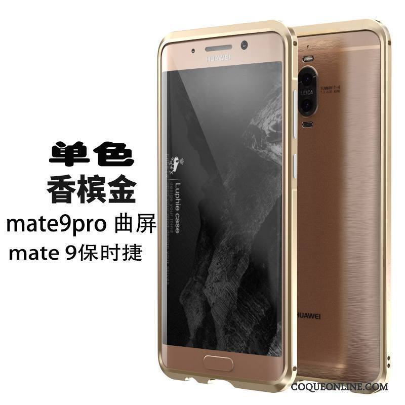 Huawei Mate 9 Pro Coque De Téléphone Violet Étui Border Protection Métal