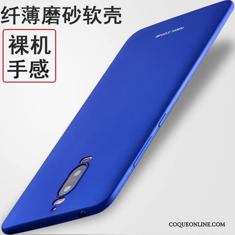 Huawei Mate 9 Pro Coque Silicone Protection Délavé En Daim Étui Tout Compris Très Mince Violet