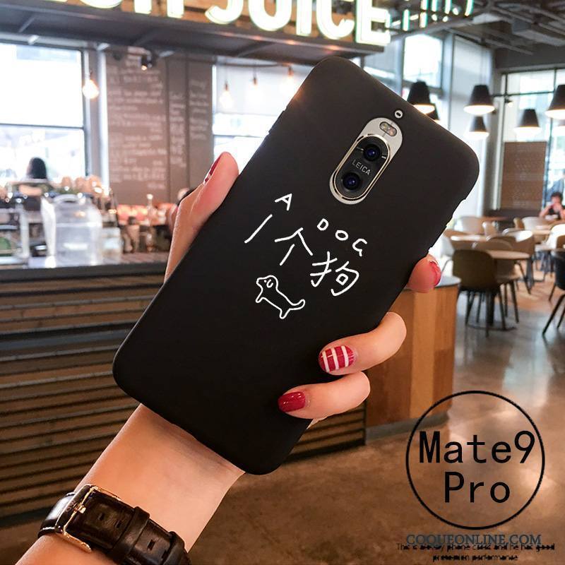 Huawei Mate 9 Pro Coque Tendance Amoureux Protection Blanc Étui Personnalité Fluide Doux