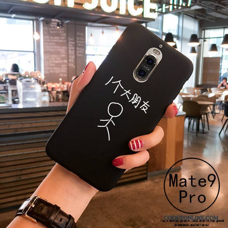 Huawei Mate 9 Pro Coque Tendance Amoureux Protection Blanc Étui Personnalité Fluide Doux