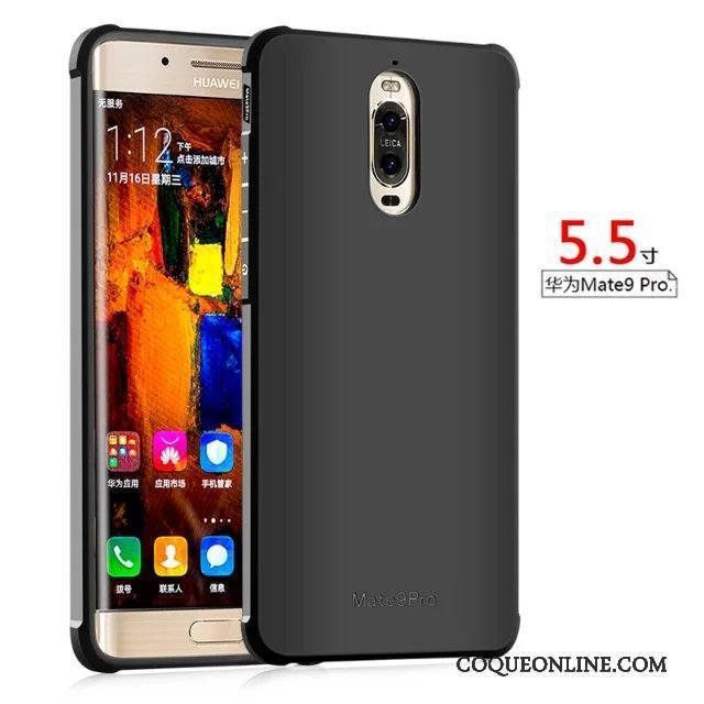 Huawei Mate 9 Pro Coque Téléphone Portable Gaufrage Étui Tout Compris Fluide Doux Gris