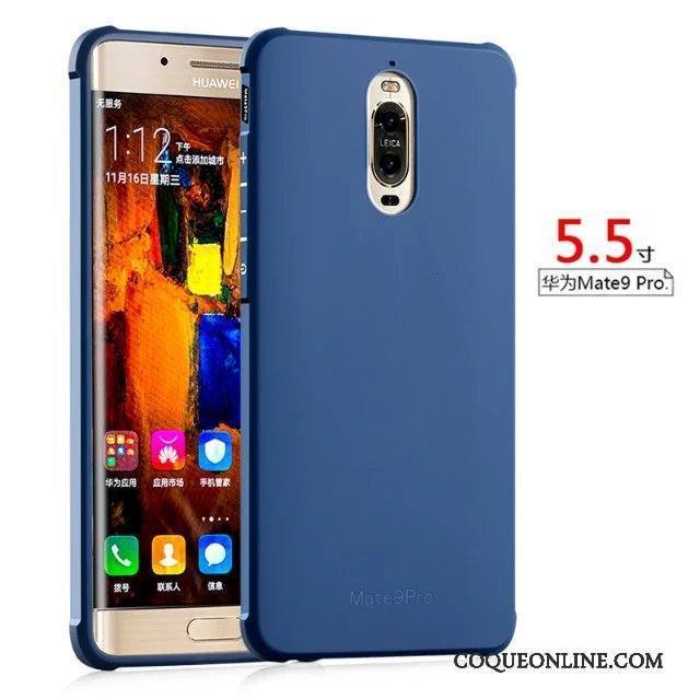 Huawei Mate 9 Pro Coque Téléphone Portable Gaufrage Étui Tout Compris Fluide Doux Gris