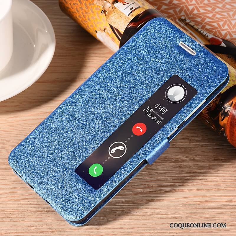 Huawei Mate 9 Pro Coque Étui En Cuir Téléphone Portable Protection Bleu Clair Housse Incassable Tendance