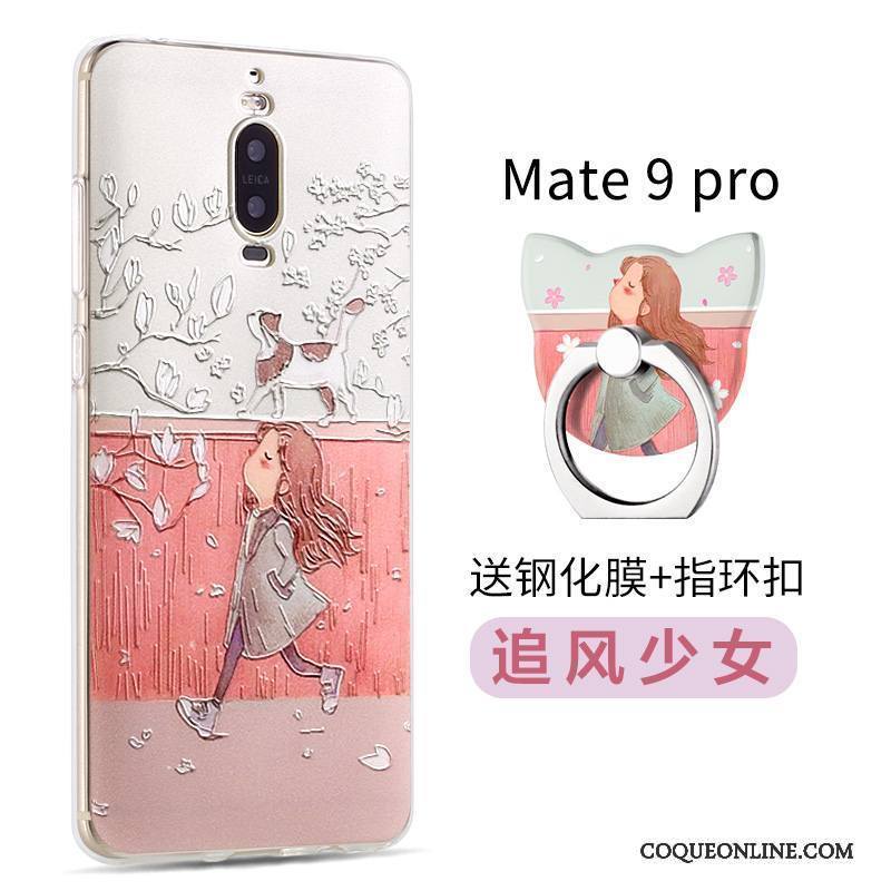 Huawei Mate 9 Pro Fluide Doux Personnalité Rose Créatif Nouveau Silicone Coque De Téléphone