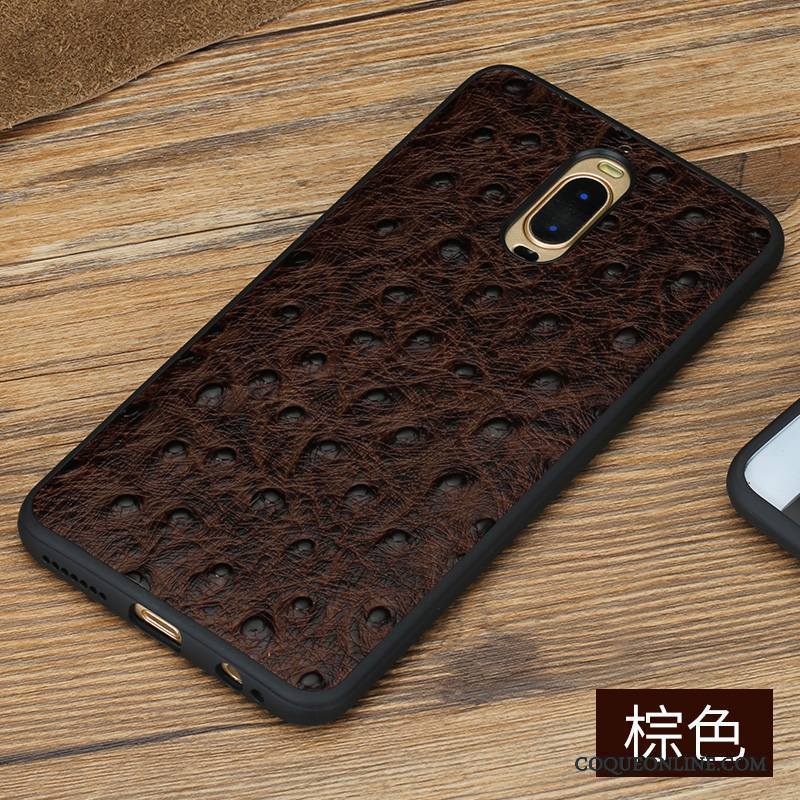 Huawei Mate 9 Pro Incassable Étui En Cuir Noir Coque De Téléphone Marque De Tendance Tout Compris