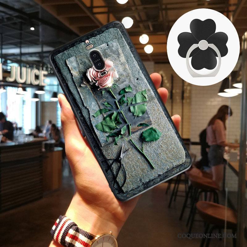 Huawei Mate 9 Pro Multicolore Fluide Doux Étui Gaufrage Coque De Téléphone Silicone