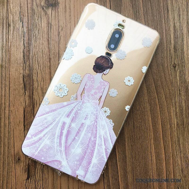 Huawei Mate 9 Pro Ornements Suspendus Fluide Doux Rose Coque De Téléphone Créatif Ultra Silicone