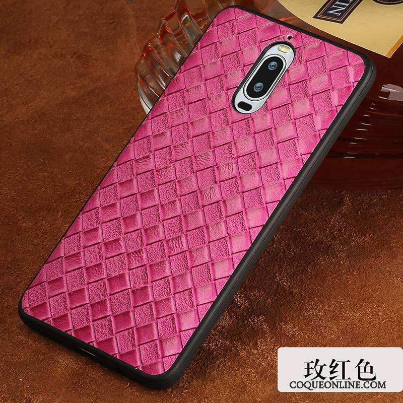 Huawei Mate 9 Pro Personnalité Tendance Coque De Téléphone Business Étui En Cuir Rouge Créatif