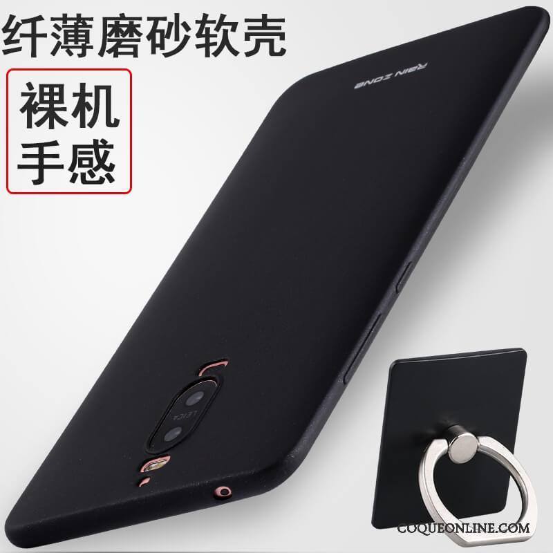 Huawei Mate 9 Pro Protection Anneau Rouge Fluide Doux Coque De Téléphone Étui Silicone