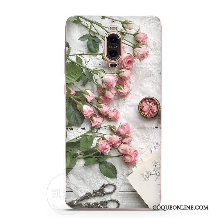 Huawei Mate 9 Pro Silicone Floral Coque De Téléphone Frais Étui Créatif Fluide Doux