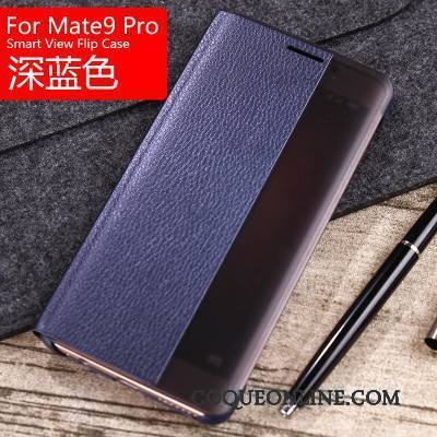 Huawei Mate 9 Pro Étui Protection Incassable Housse Windows Étui En Cuir Coque De Téléphone