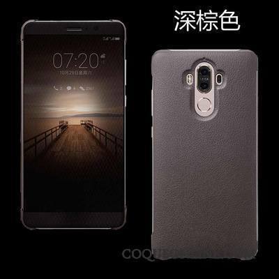 Huawei Mate 9 Protection Incassable Clamshell Étui En Cuir Très Mince Coque De Téléphone Bleu