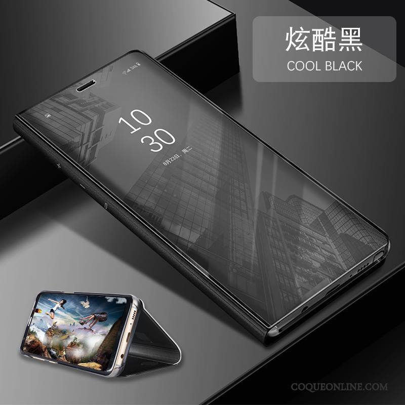 Huawei Mate 9 Tout Compris Incassable Miroir Clamshell Or Coque De Téléphone Étui En Cuir
