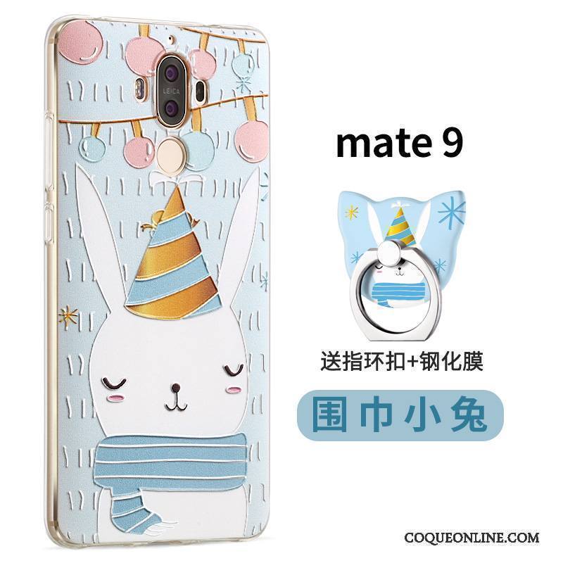 Huawei Mate 9 Transparent Fluide Doux Bleu Clair Coque De Téléphone Protection Étui Silicone