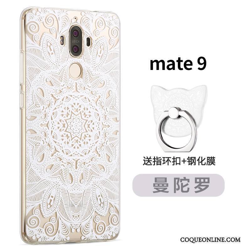 Huawei Mate 9 Transparent Fluide Doux Bleu Clair Coque De Téléphone Protection Étui Silicone